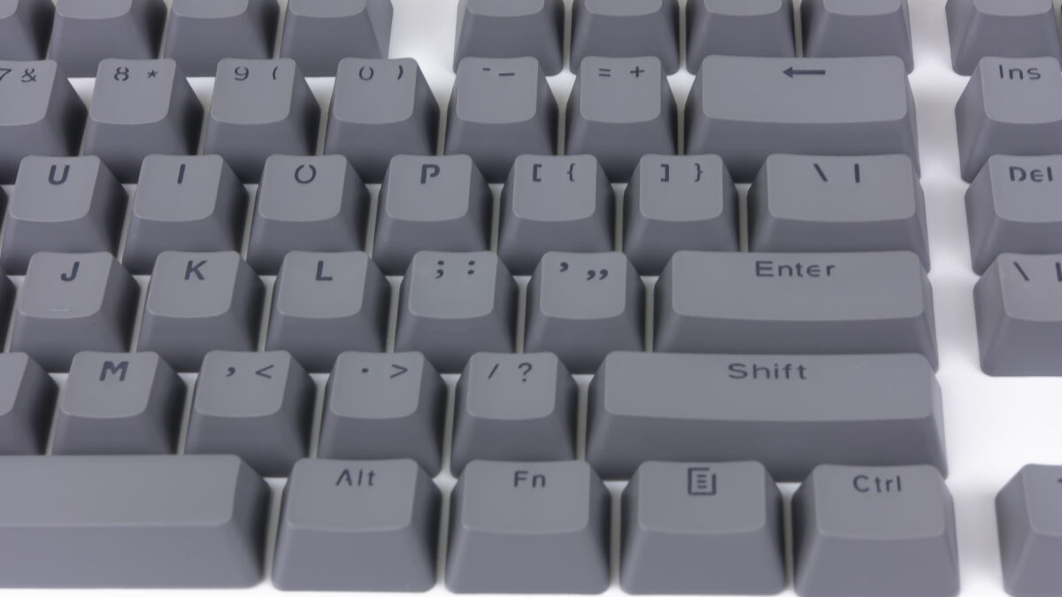 Grey Keycaps, PBT, Backlit, 104 Key, US Layout Reelag
