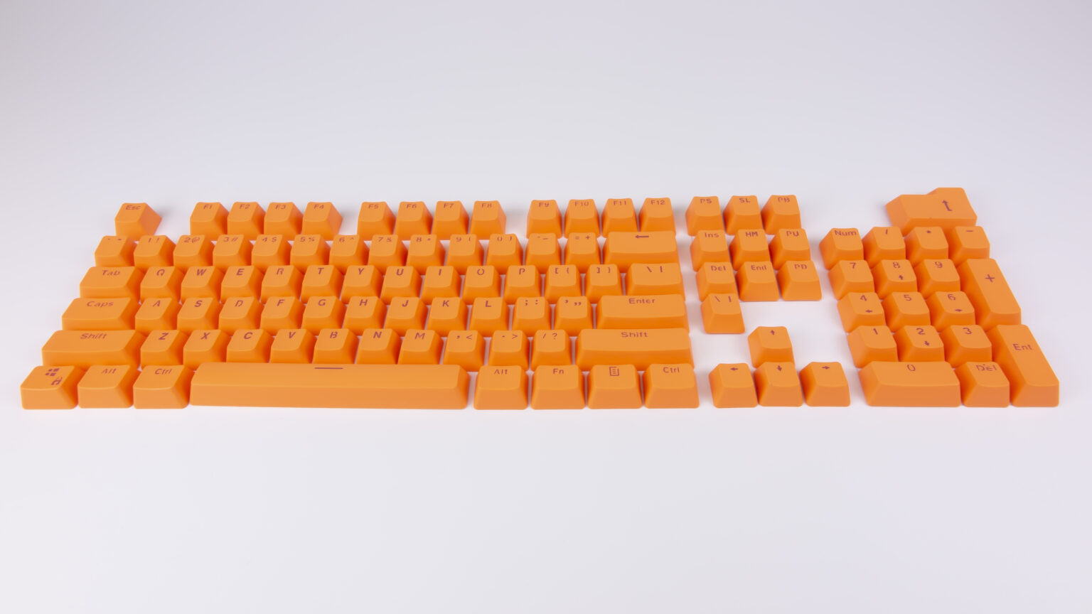 Orange Keycaps, PBT, Backlit, 104 Key, US Layout Reelag