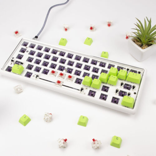 60% hliníkový kit po stavbu klávesnice, bílá