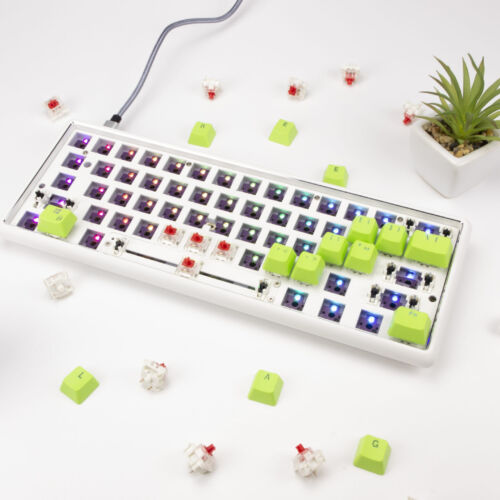 60% hliníkový kit po stavbu klávesnice, bílá