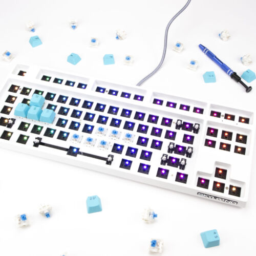 TKL plastový kit po stavbu klávesnice, bílá, plast