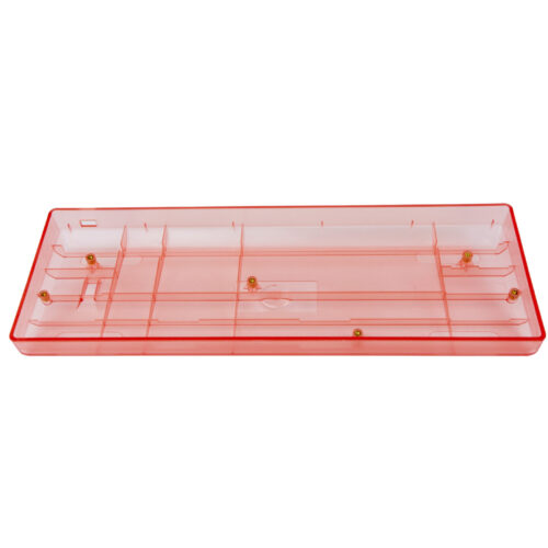 Mechanical Keyboard 60% Plastic Case Red Transparent