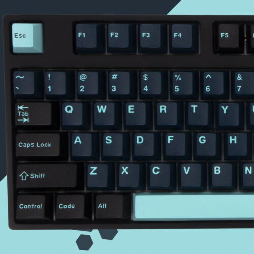 TKL Custom Mechanická Klávesnice v barvě Aqua - černý plastový case, detail